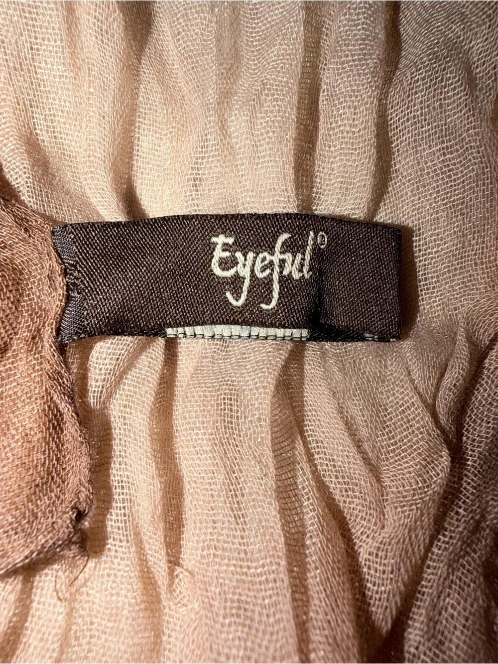🌻Eyeful Neutral Two-Tone Crinkle Scarf - Brown & Tan